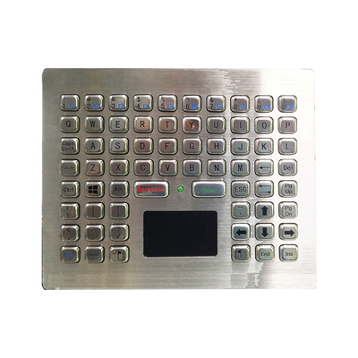 Custom Metal Keyboard Waterproof IP65 Rugged Industrial Metal Keyboard With Trackball Design