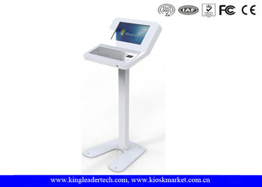 buy Customized Simple Touch Screen Kiosk With Rugged Metal Keyboard on sales